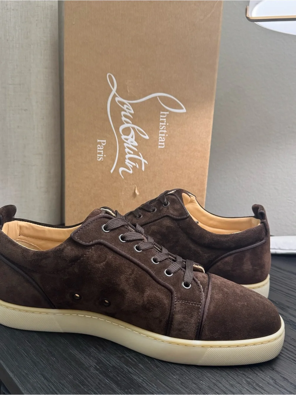 Christian Louboutin Rantulow Orlato Suede Brown Cosme 43.5 - Picture 5 of 8